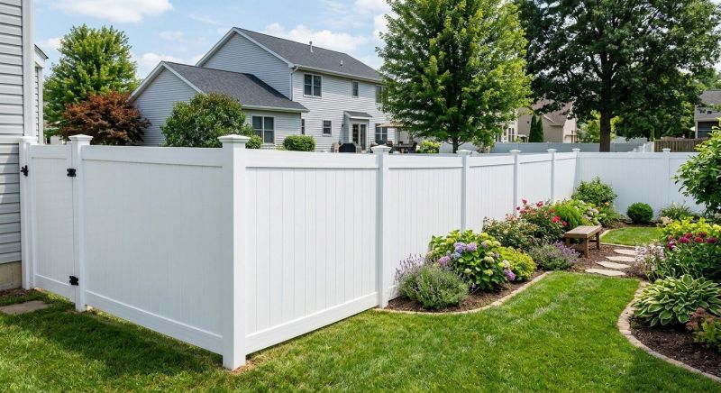 White PVC Fence Installation in Wilmington, NC