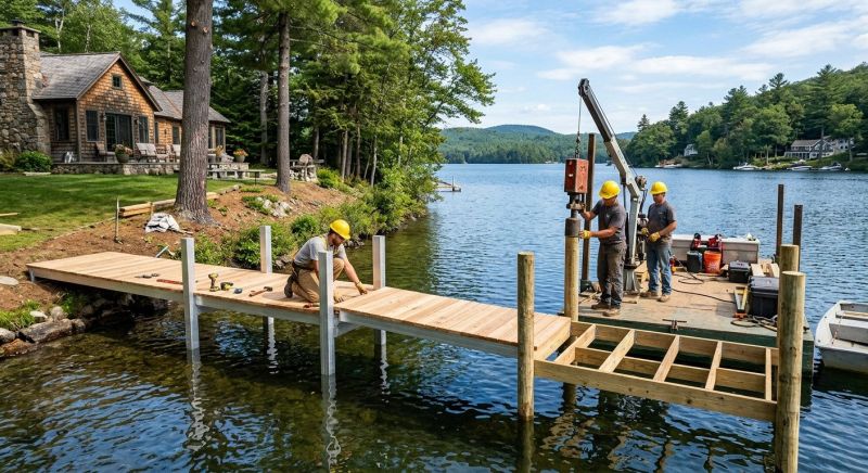 Wood Dock Installation in Alpharetta, GA