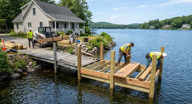 Wood Dock Installation in Kansas City, KS