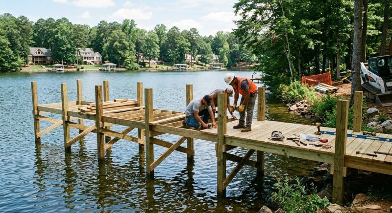 Wood Dock Installation in Olathe, KS